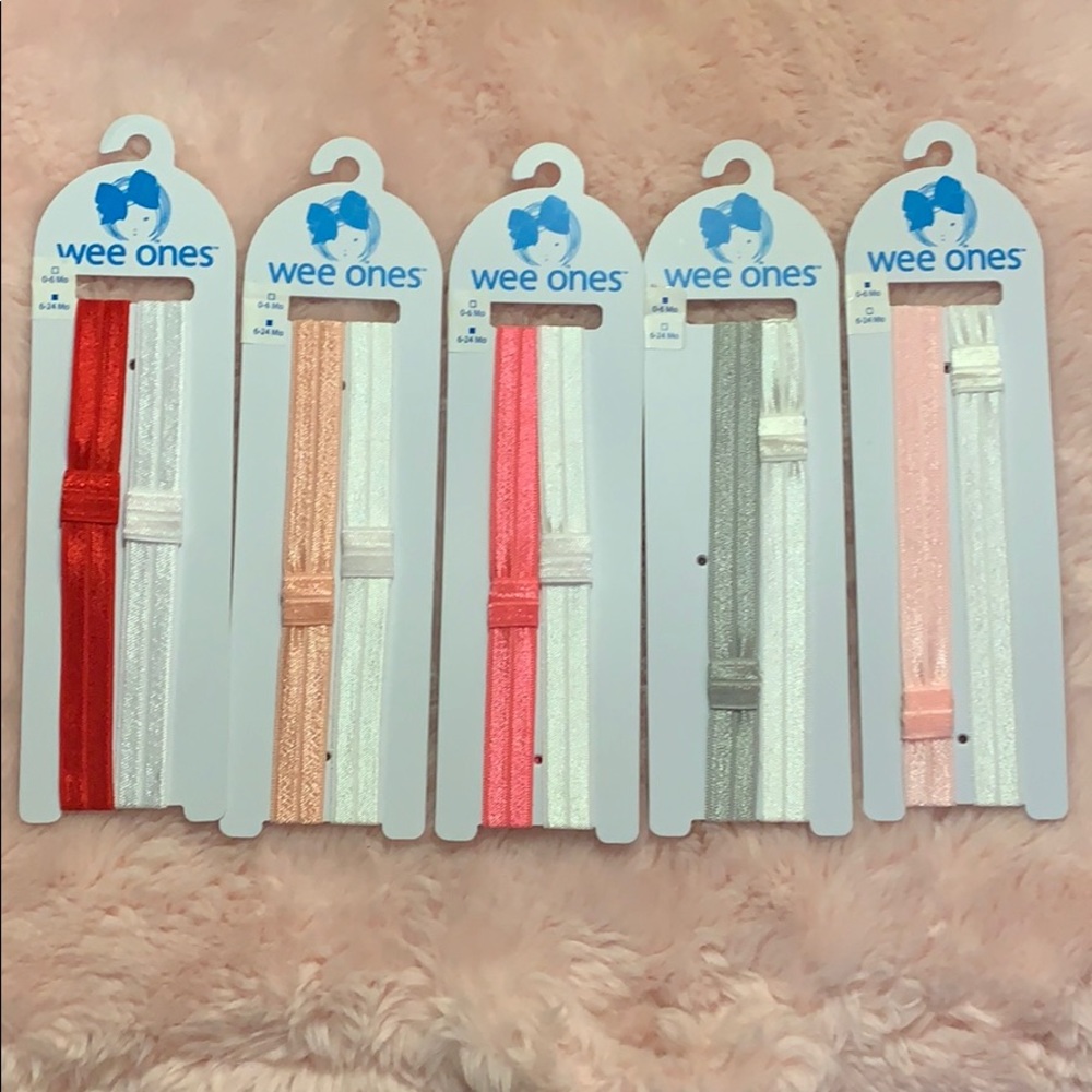 NWT Wee Ones 2 Pack Add a Bow Head Bands